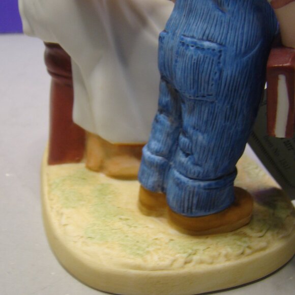 VTG 1985 Homco Home Interiors Denim Days Danny's Mom Bisque Figurine w/Tag 1511 - Picture 12 of 16